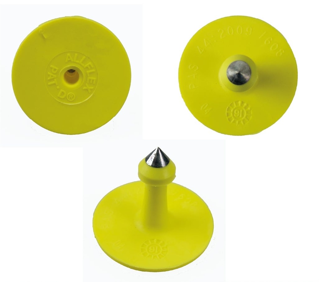 Allflex ear tag round yellow