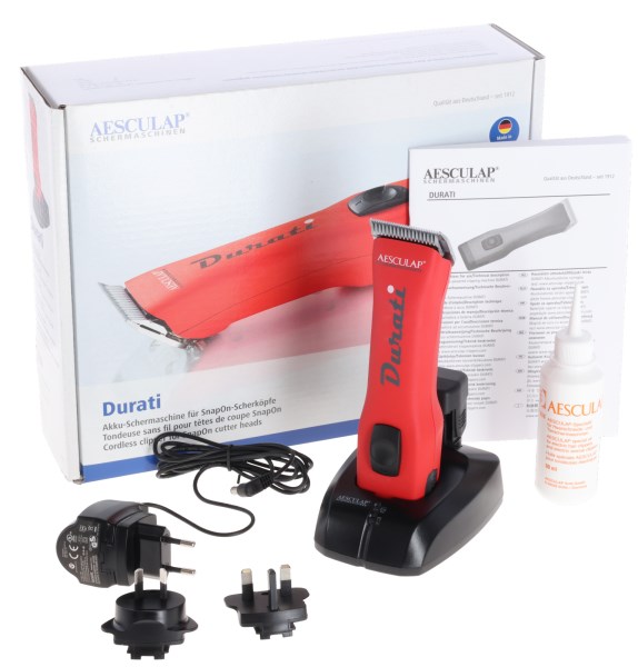 Aesculap hair clipper Durati GT-436-SR red with battery incl GT 330 1.5mm blade