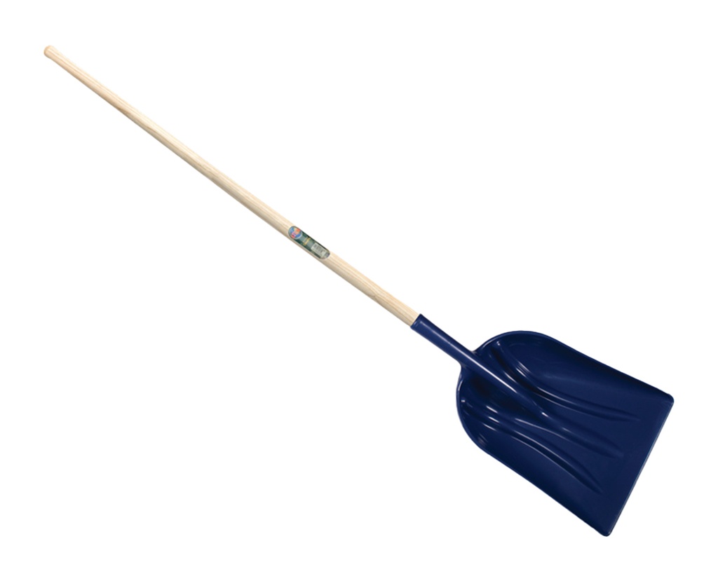 Pelle à grains Atlas plastique PVC avec manche droit en frêne 130cm