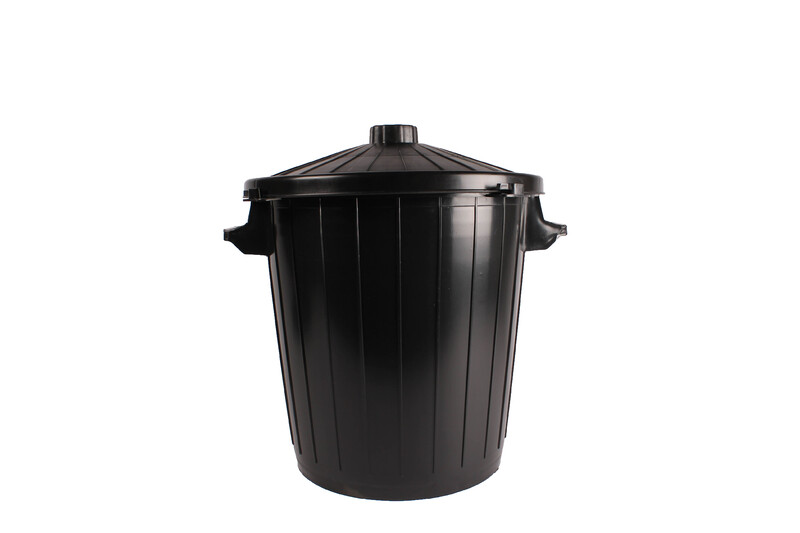 Waste bin black 50l incl. lid