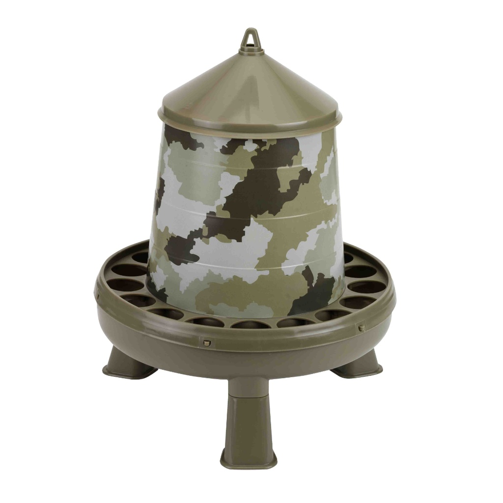 Kunststof voedersiloo met poten camouflage 4 kg