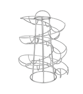 Support à oeufs spirale argent